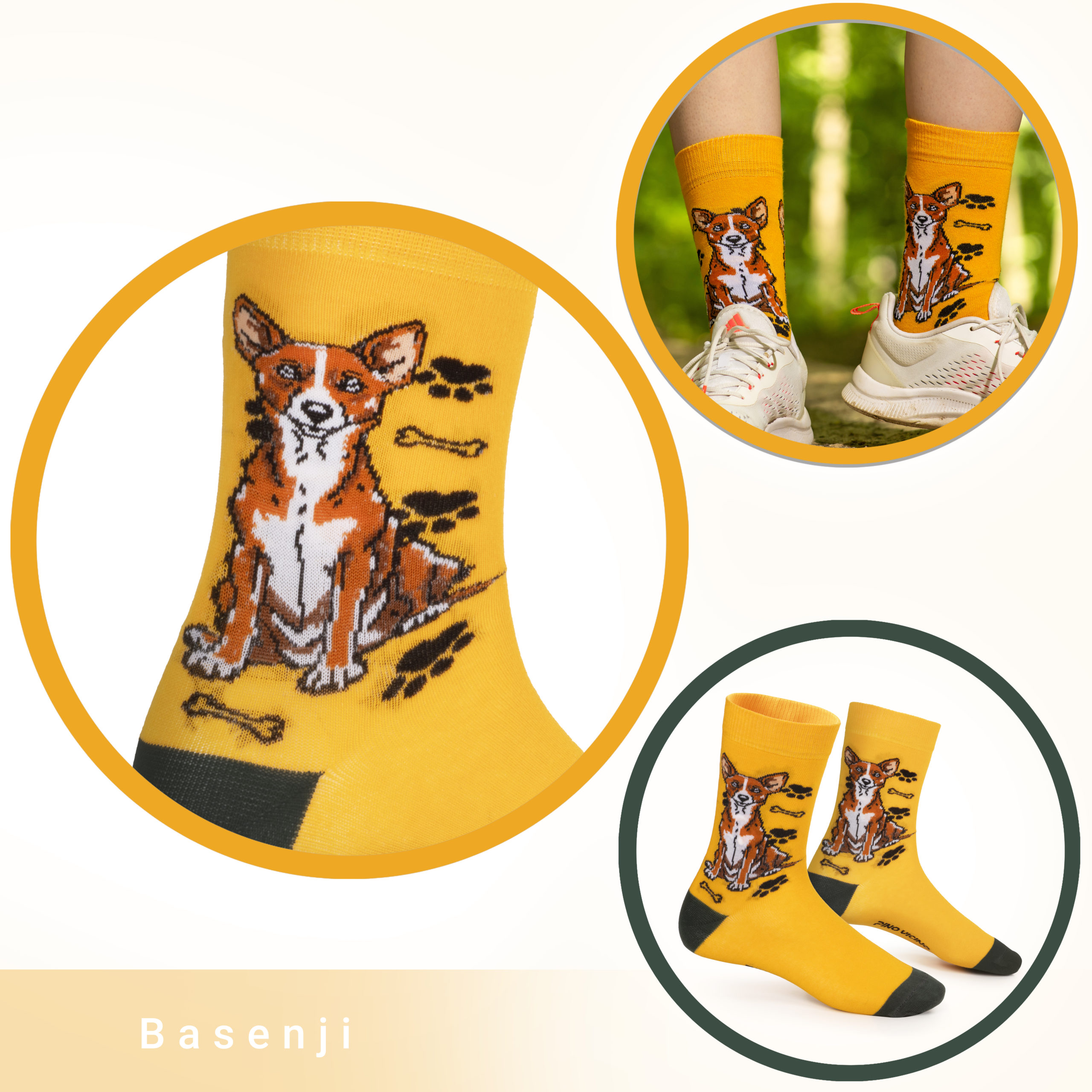 Skarpety w Pieski Rasa Basenji LONG - obrazek 5