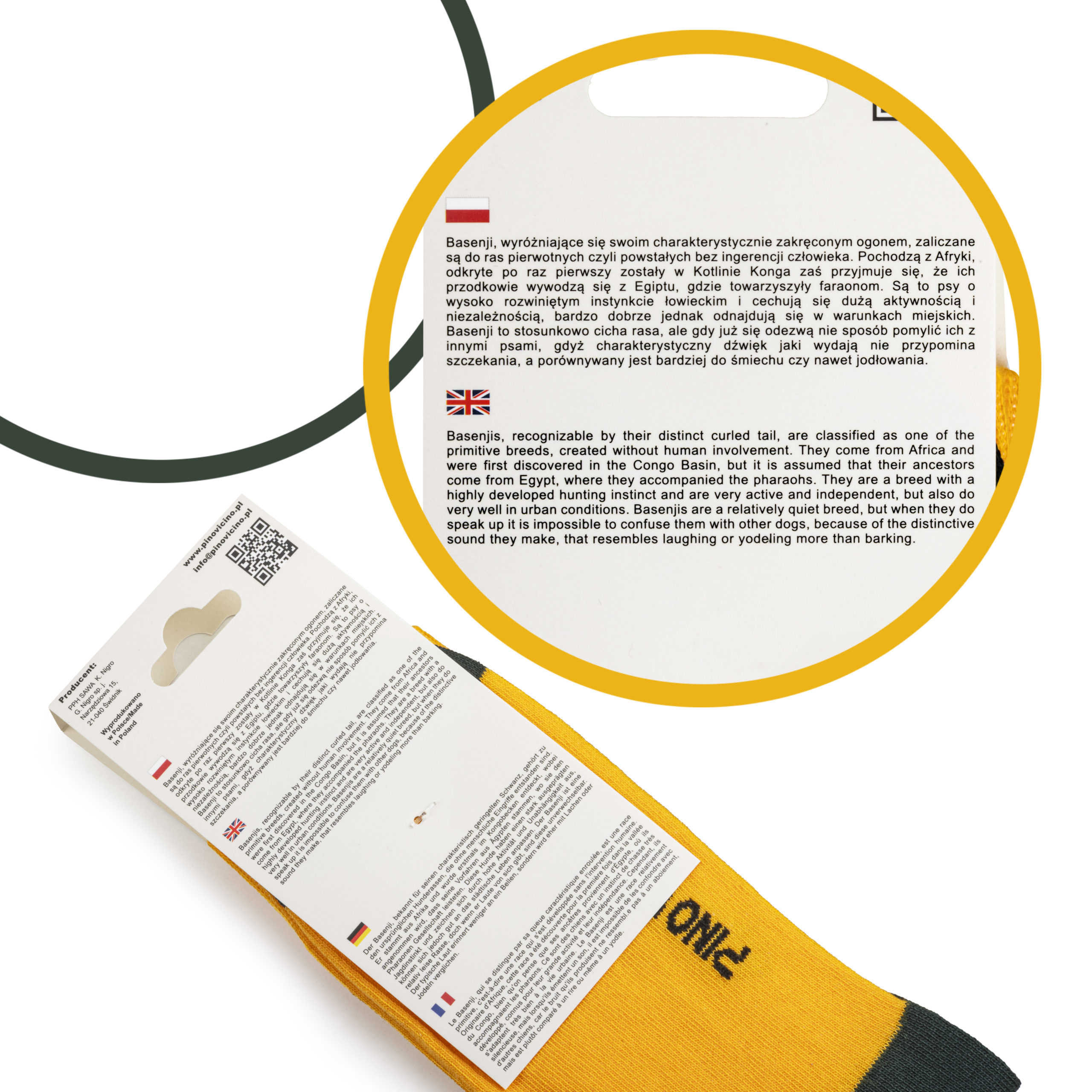 Skarpety w Pieski Rasa Basenji LONG - obrazek 7