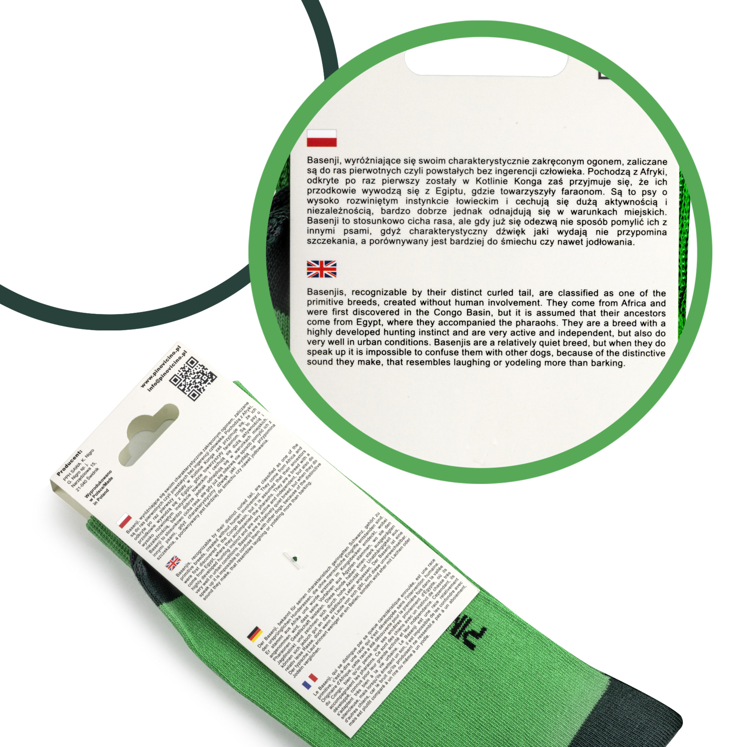 Skarpety w Pieski Rasa Basenji LONG - obrazek 14