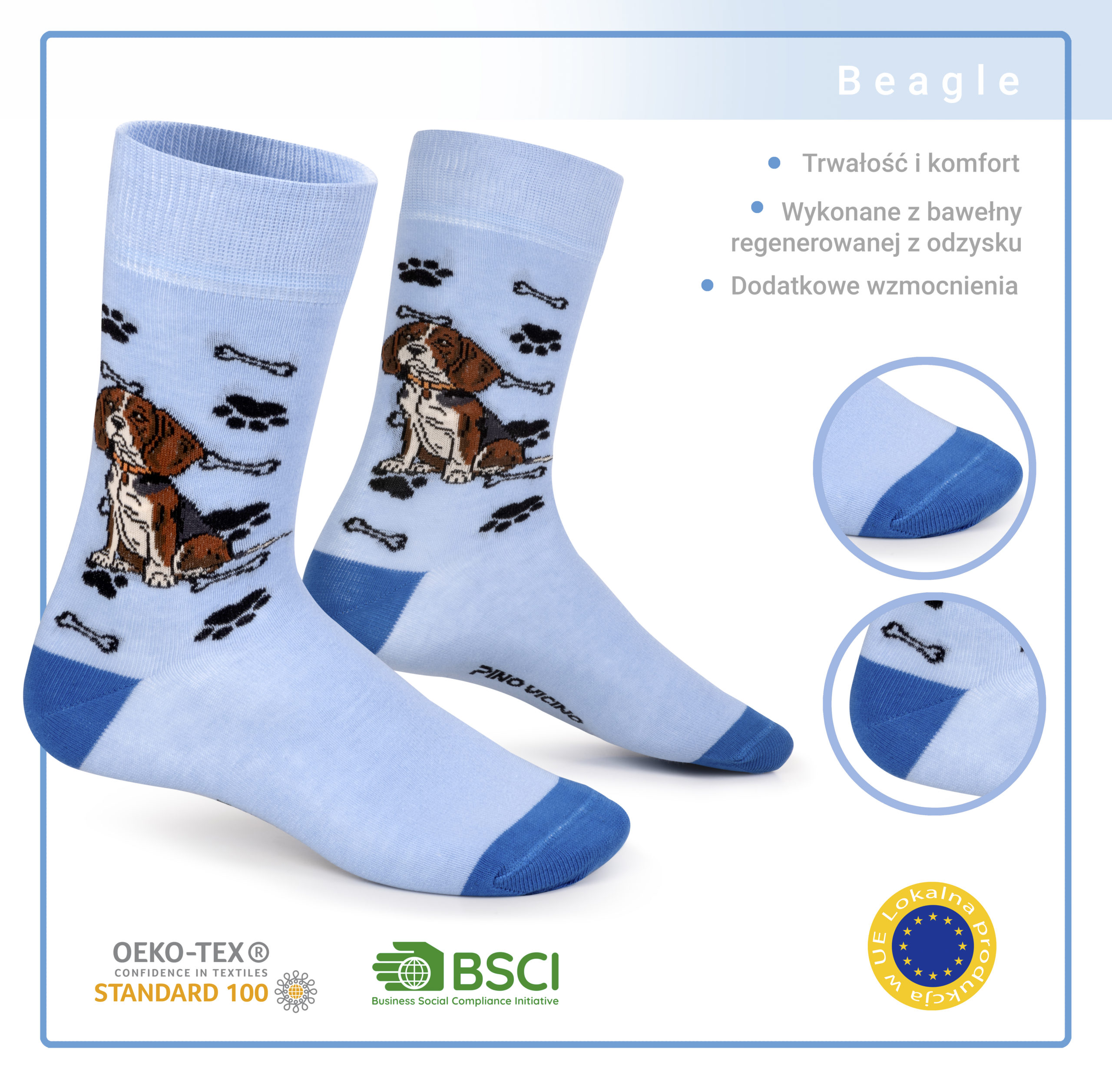 Skarpety w Pieski Rasa Beagle LONG - obrazek 10