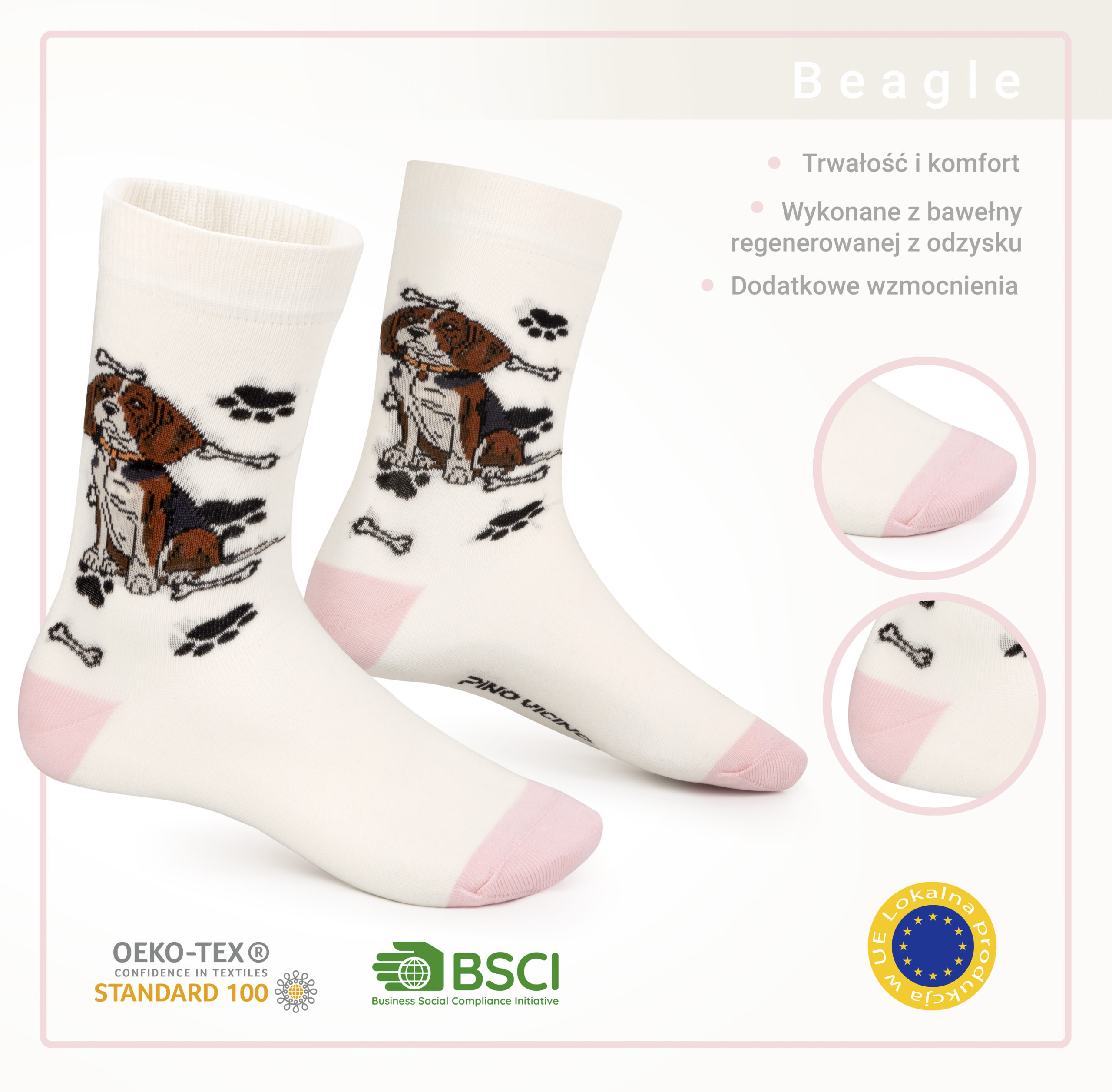 Skarpety w Pieski Rasa Beagle LONG - obrazek 4