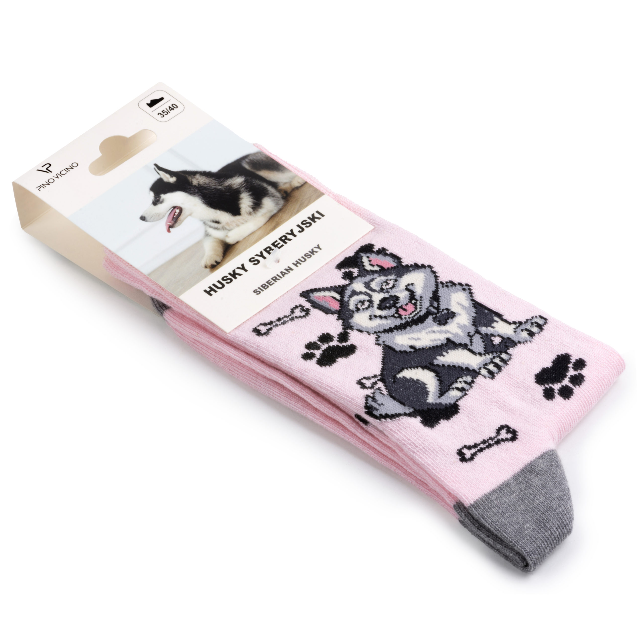 Skarpety w Pieski Rasa Husky LONG - obrazek 6