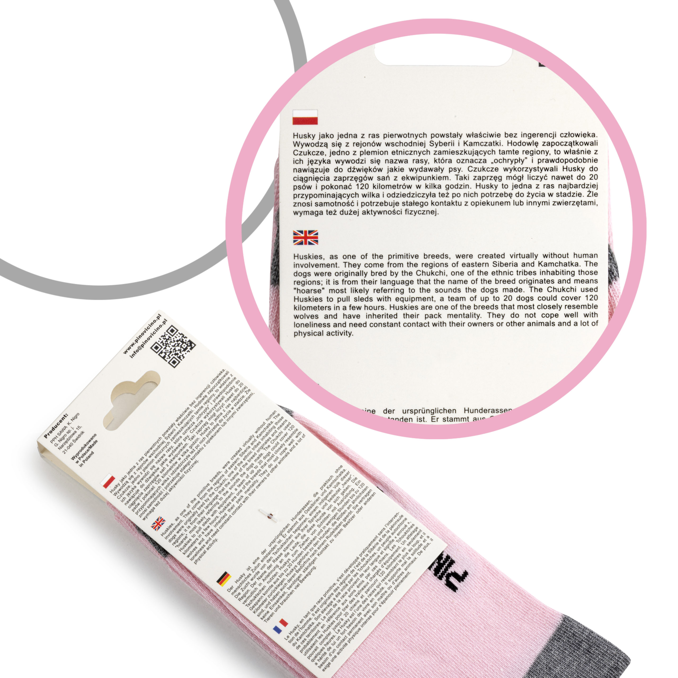 Skarpety w Pieski Rasa Husky LONG - obrazek 7