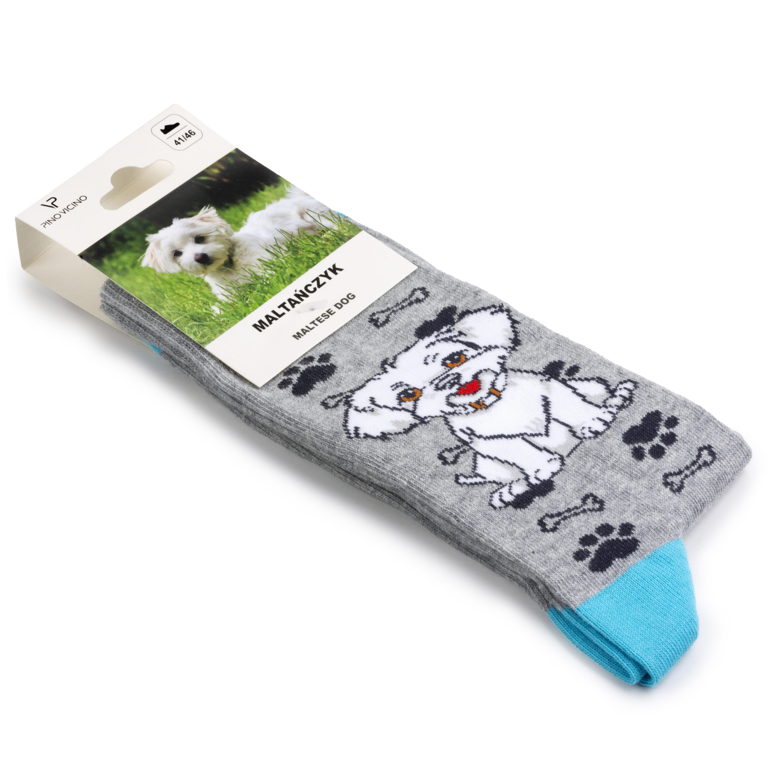 Skarpety w Pieski Rasa Maltańczyk LONG - obrazek 13