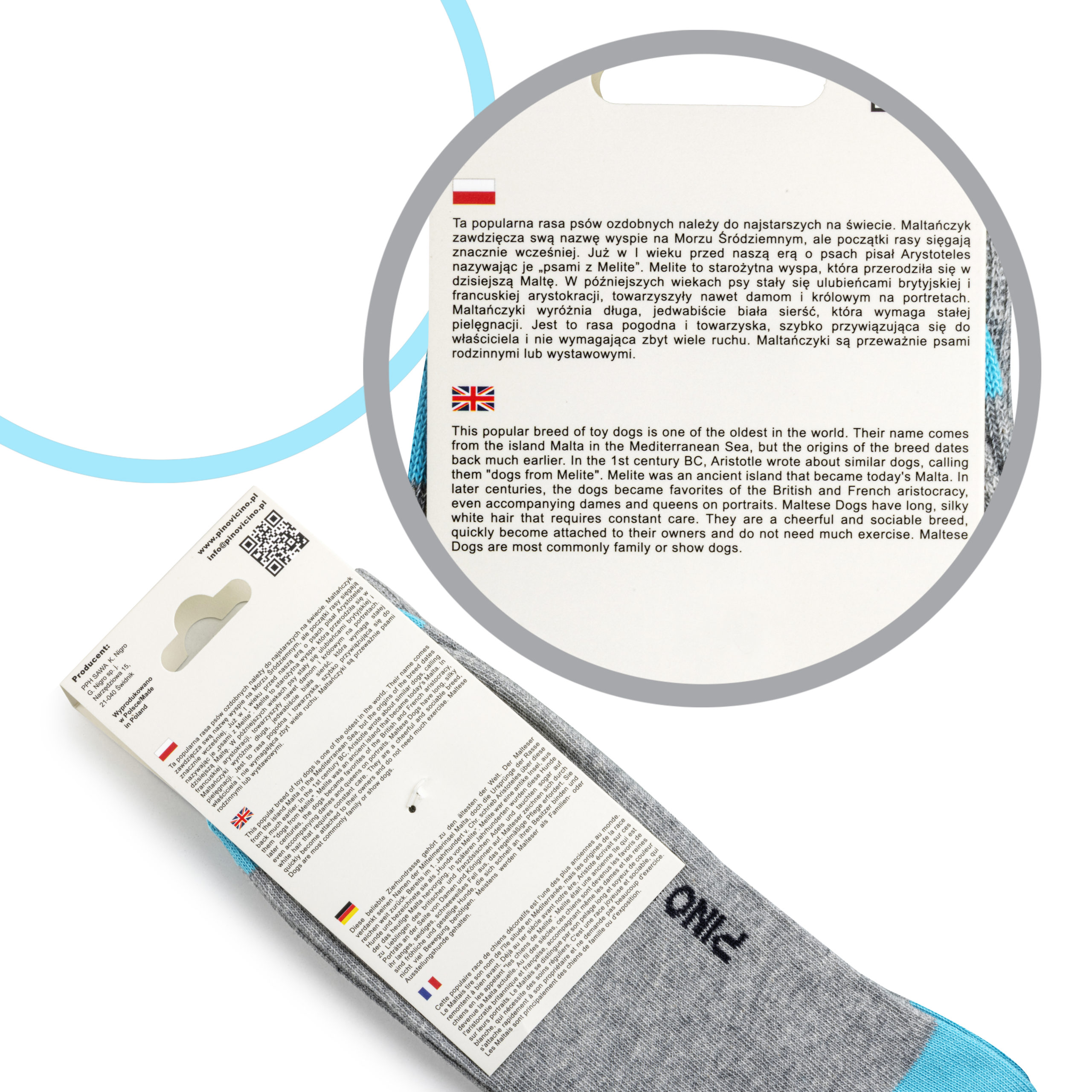 Skarpety w Pieski Rasa Maltańczyk LONG - obrazek 14