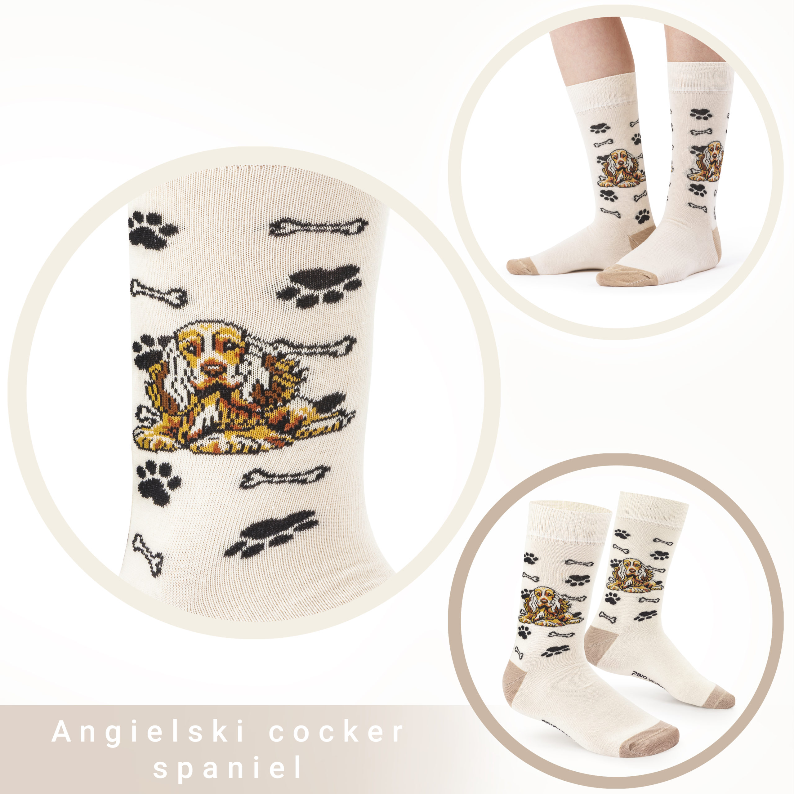 Skarpety w Pieski Rasa Cocker Spaniel Angielski LONG - obrazek 12