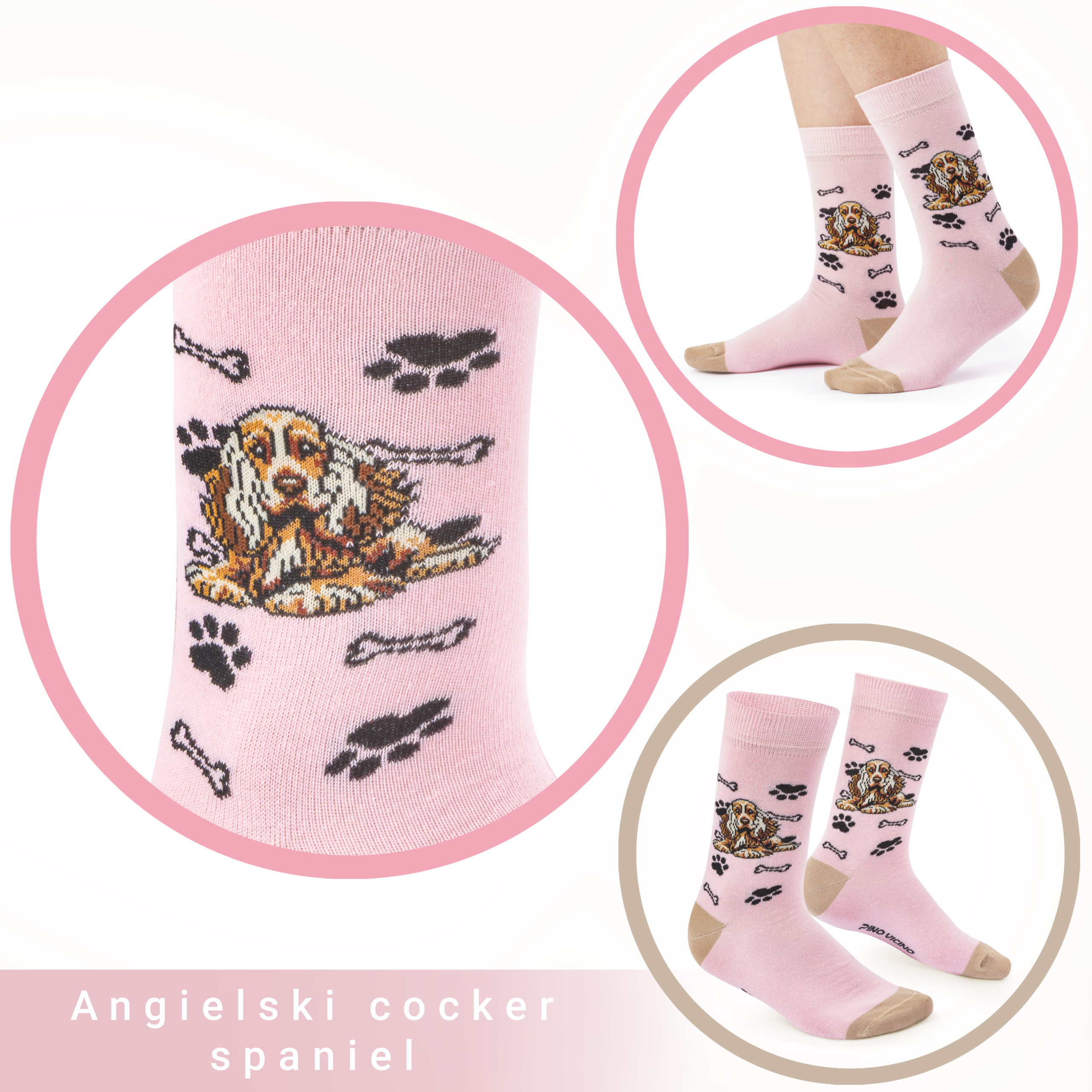 Skarpety w Pieski Rasa Cocker Spaniel Angielski LONG - obrazek 6