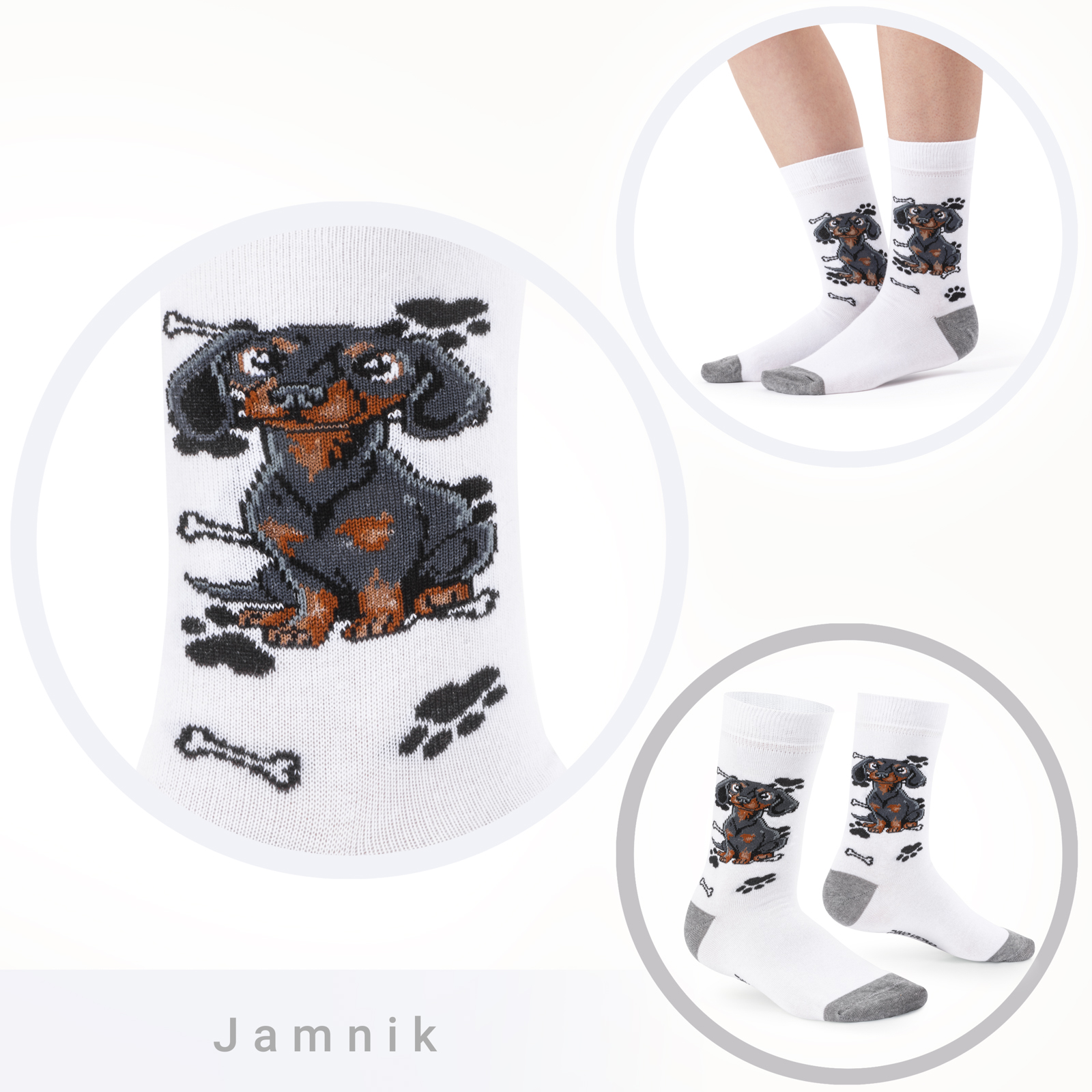 Skarpety w Pieski Rasa Jamnik LONG - obrazek 6