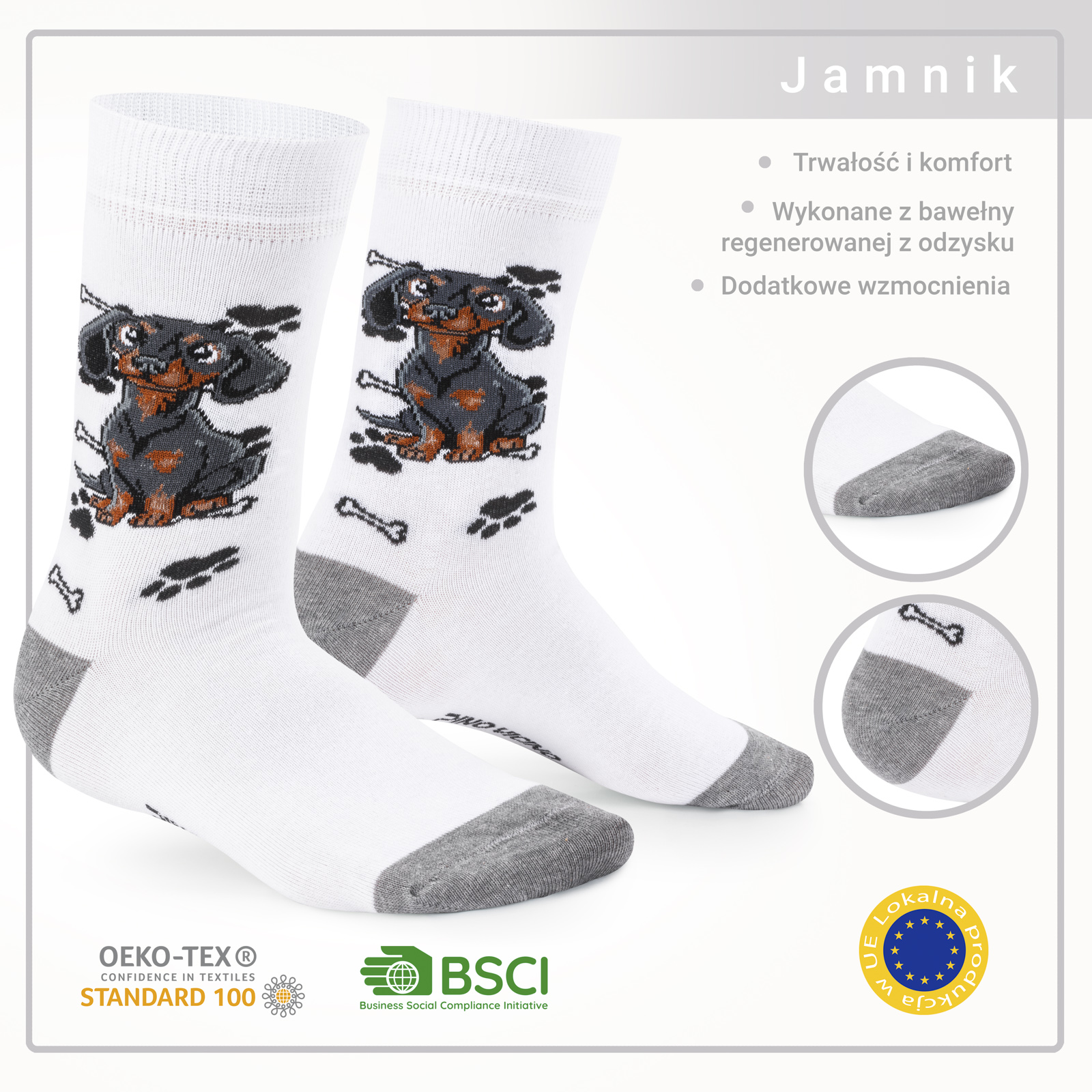 Skarpety w Pieski Rasa Jamnik LONG - obrazek 4