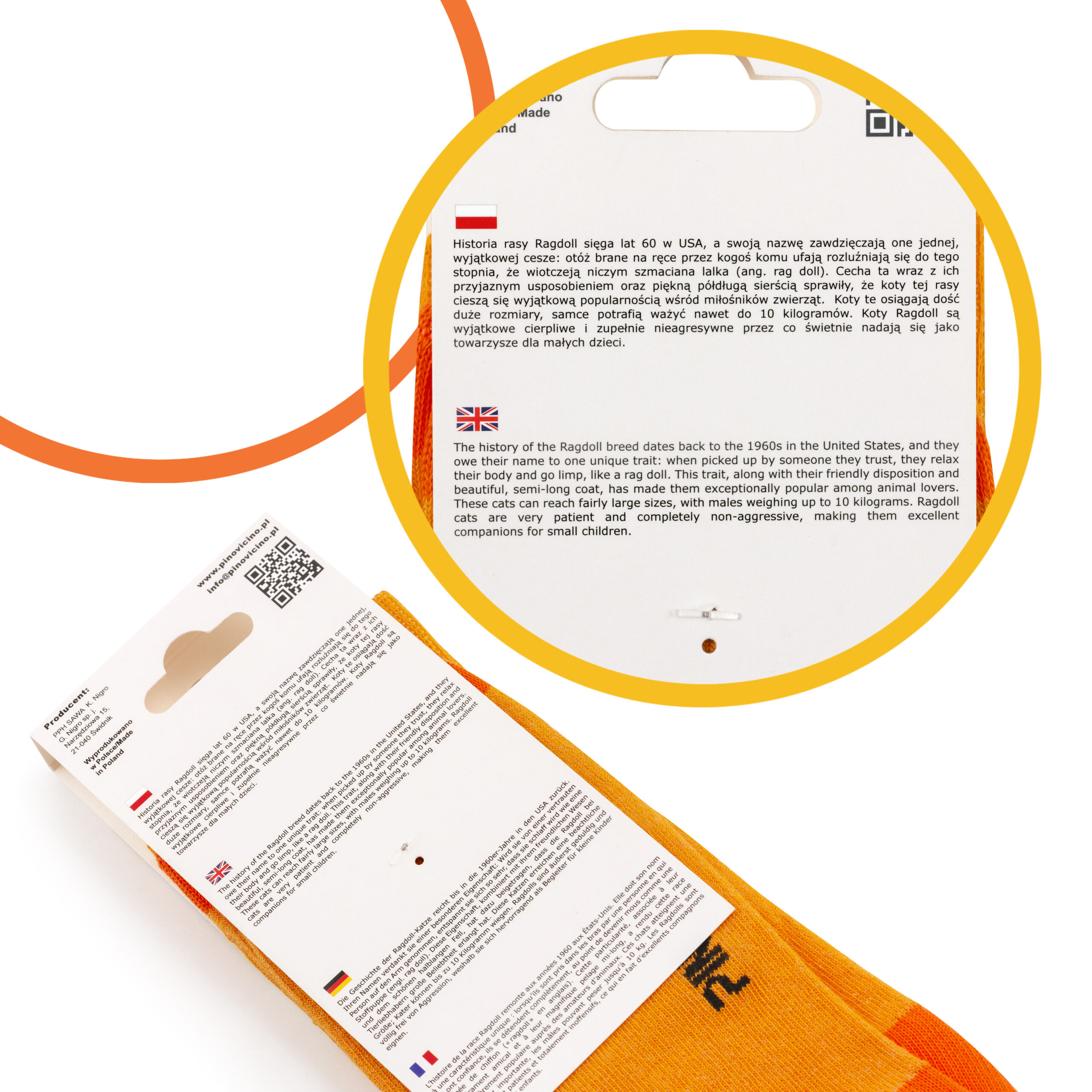 Skarpety Pino Vicino w Kotki Rasa Ragdoll Long - obrazek 5