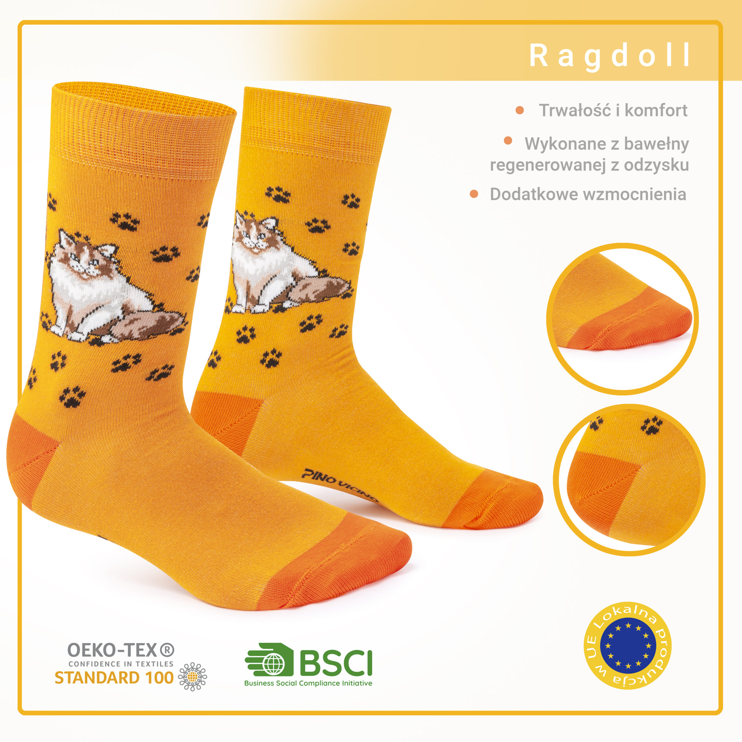 Skarpety Pino Vicino w Kotki Rasa Ragdoll Long - obrazek 6