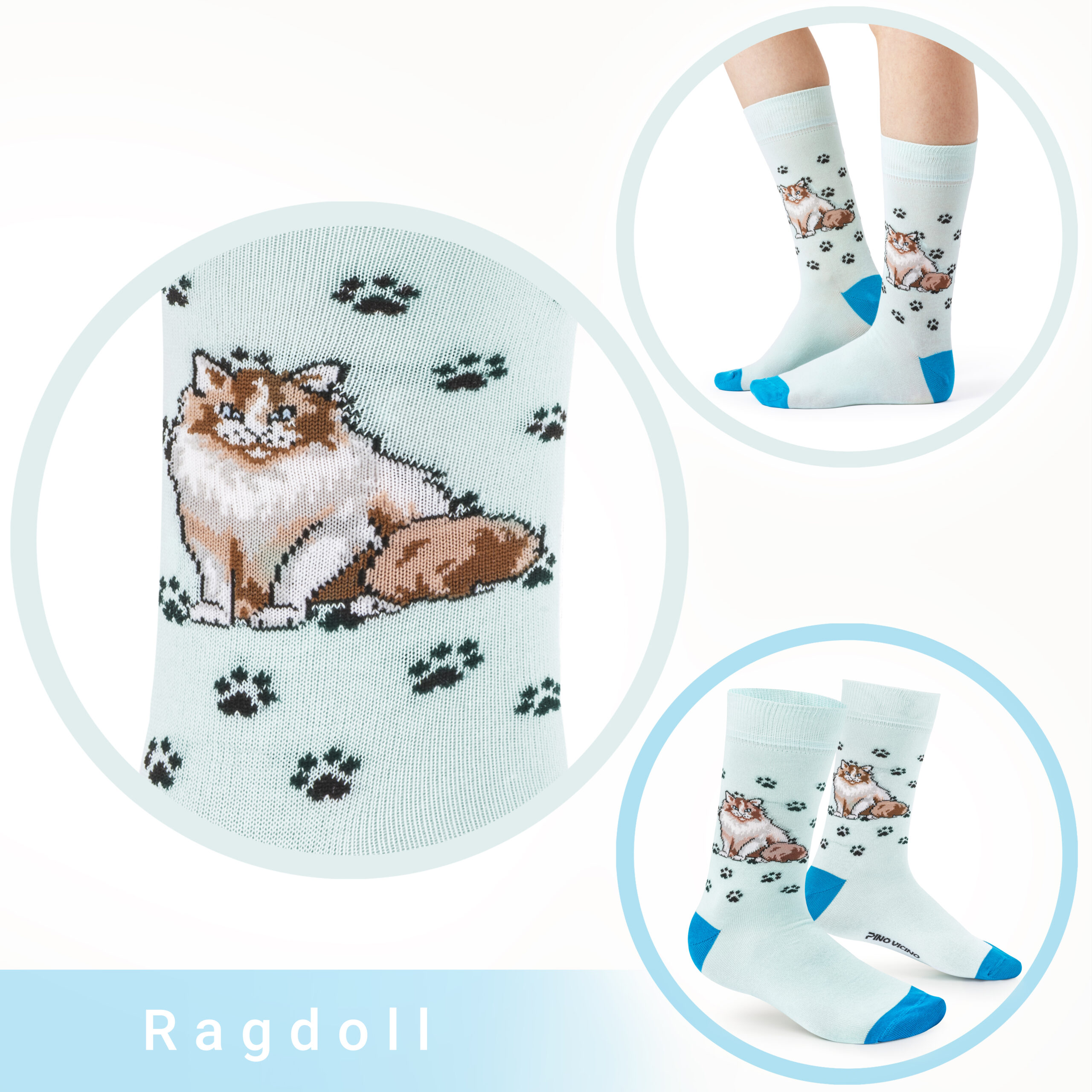 Skarpety Pino Vicino w Kotki Rasa Ragdoll Long - obrazek 12