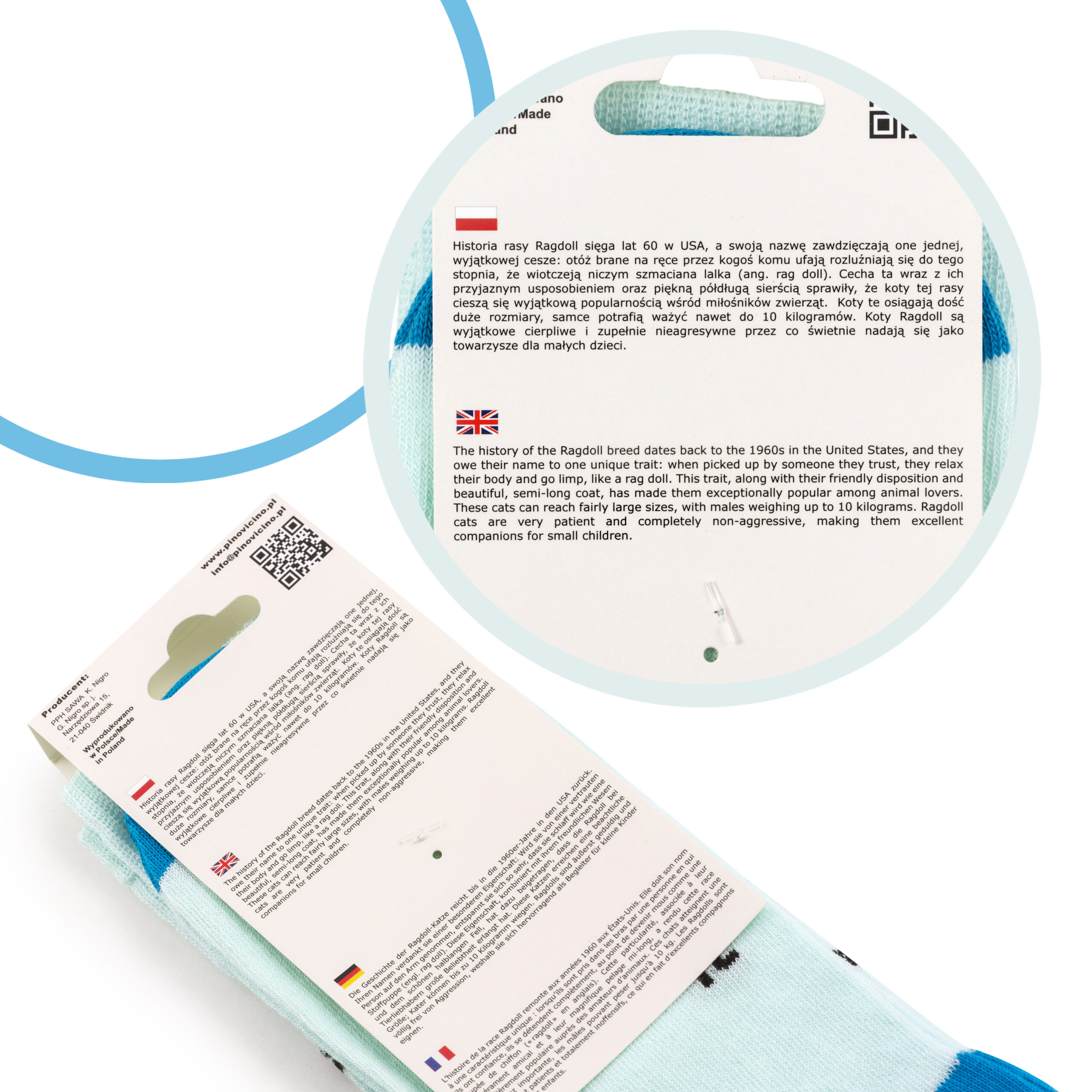 Skarpety Pino Vicino w Kotki Rasa Ragdoll Long - obrazek 11